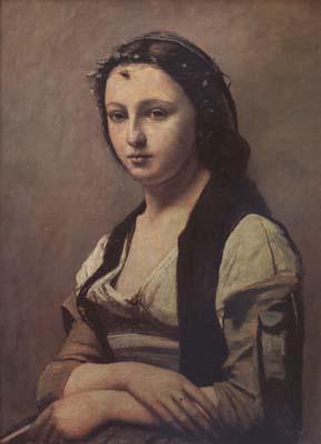 Jean Baptiste Camille  Corot La femme a la perle (mk11) Sweden oil painting art